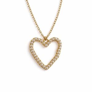 💗 Elegant Gold Heart Pendant Necklace